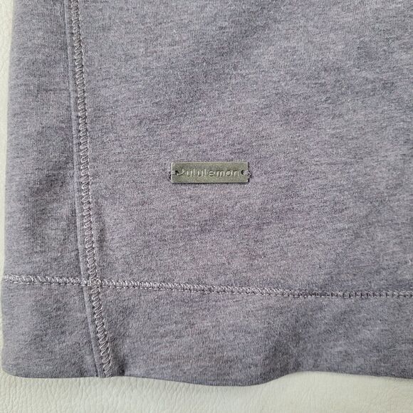 Lululemon Size 4 Asymmetrical Zip Jacket Gray Cotton Blend Sweatshirt Stlye - Picture 5 of 16